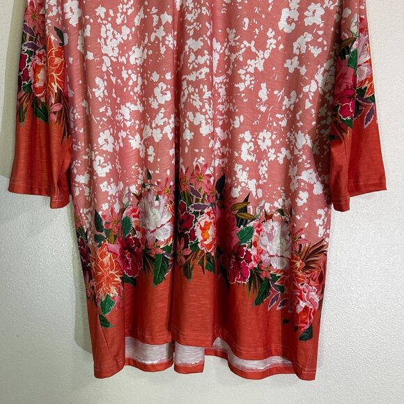 Woman Within Plus Size Watercolor‎ Tunic Women Tops size  1X (22/24) - Picture 3 of 10